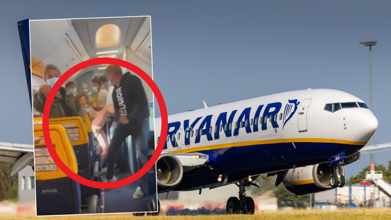 Wielka awantura w samolocie Ryanair. Kobieta pluła i kopała