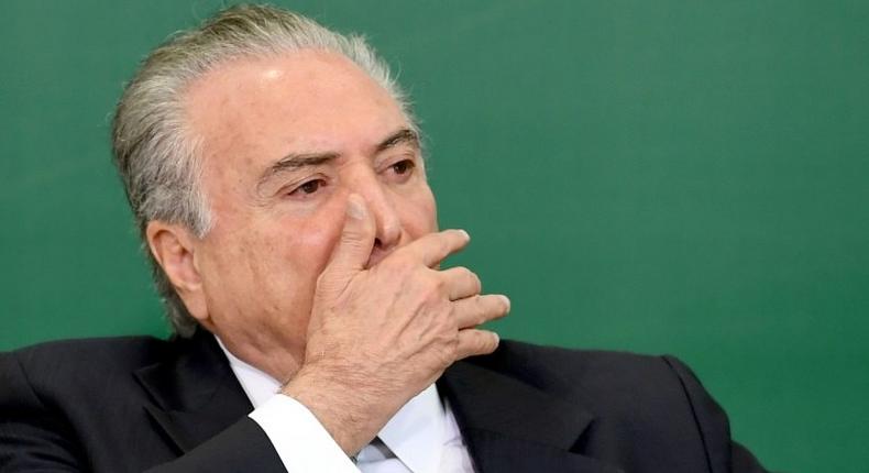 Brazilian President Michel Temer became president last year after Dilma Rousseff was impeached for fiddling government accounts