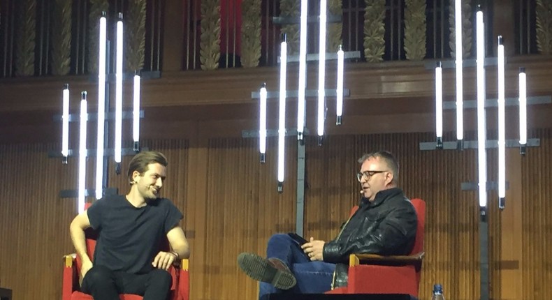 SoundCloud CEO Alex Ljung and TechCrunch editor-at-large Mike Butcher.