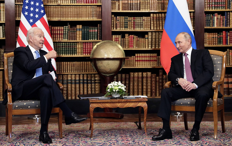 Joe Biden i Władimir Putin w Genewie, 16 czerwca 2021 r.