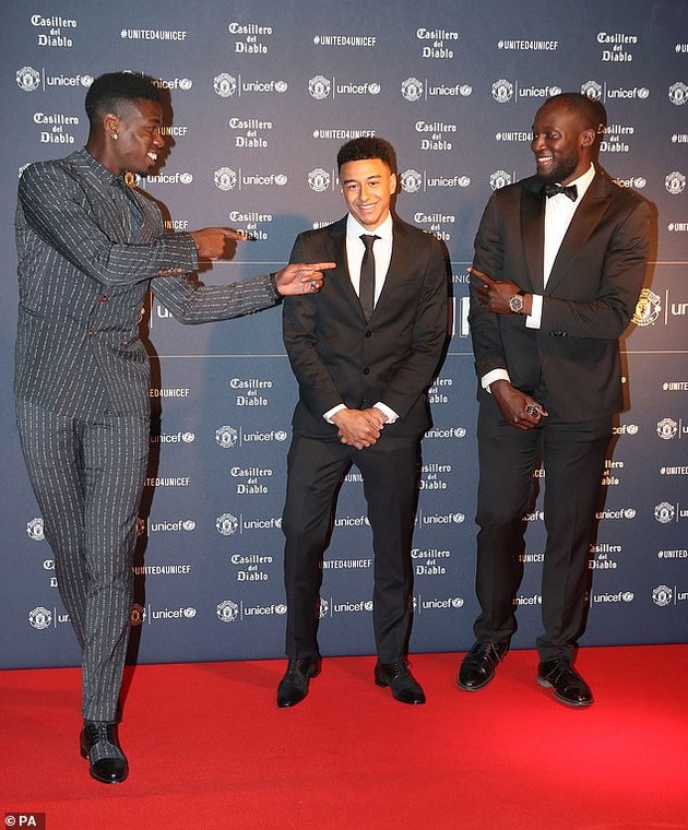 Paul Pogba, Jesse Lingard and Romelu Lukaku were all well dressed at the Manchester United gala [PA] 