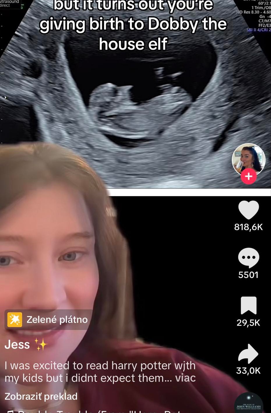 Žena ostala zhrozená z fotografie ultrazvuku.
