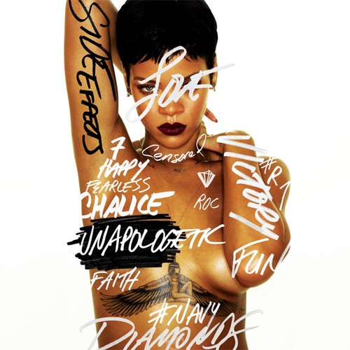 Rihanna na okładce albumu 'Unapologetic'