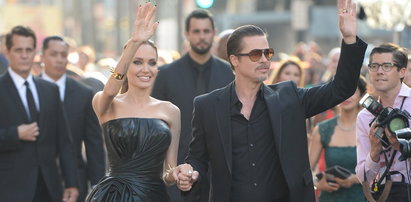 Angelina i Brad cali w czerni
