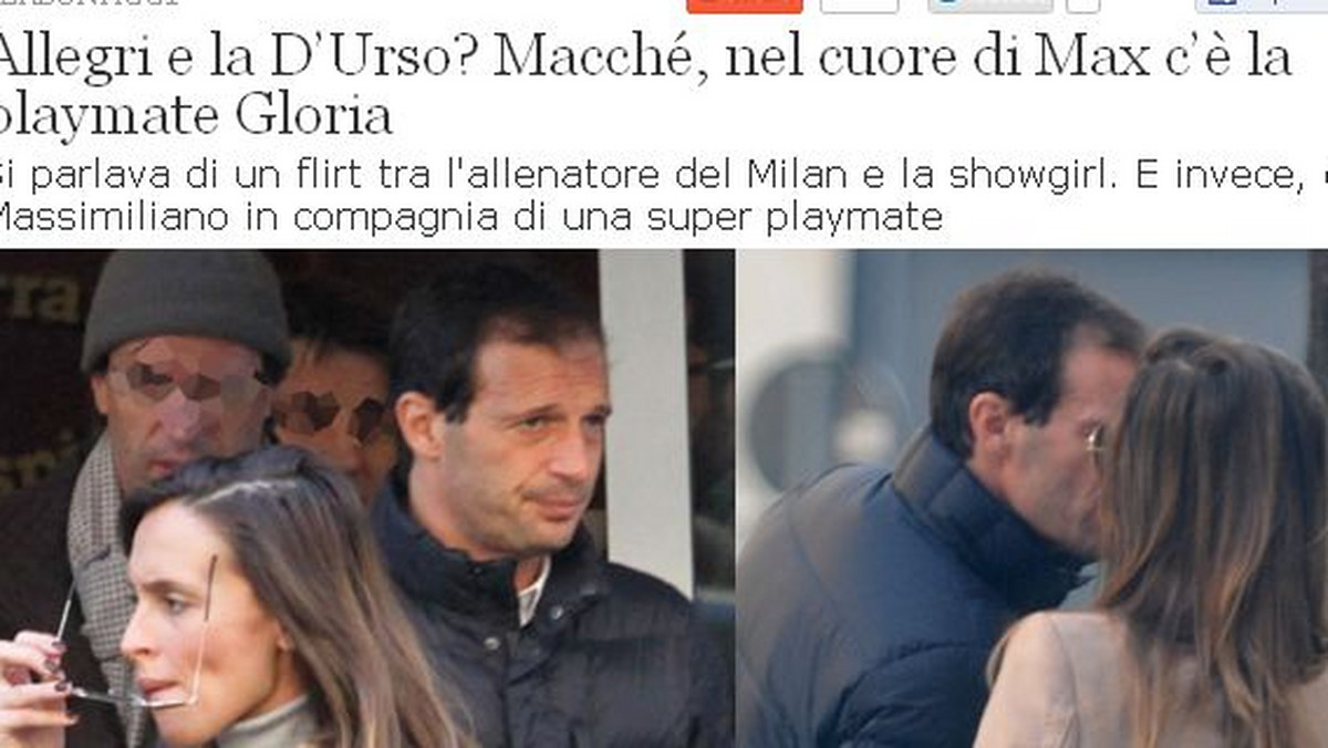Massimiliano Allegri, trener słynnego włoskiego giganta AC Milan, jest znany z zamiłowania do płci pięknęj. Włoskiemu szkoleniowcowi wydaje się nie przeszkadzać fakt, że ma stałą partnerkę, z którą miesiąc temu doczekał się potomka.