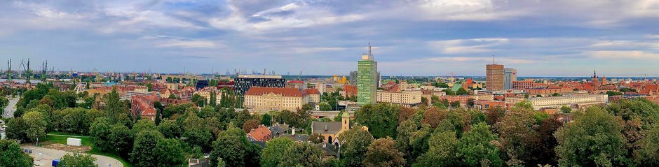 Panorama ze szczytu Bastionu Jerozolimskiego na Grodzisku...