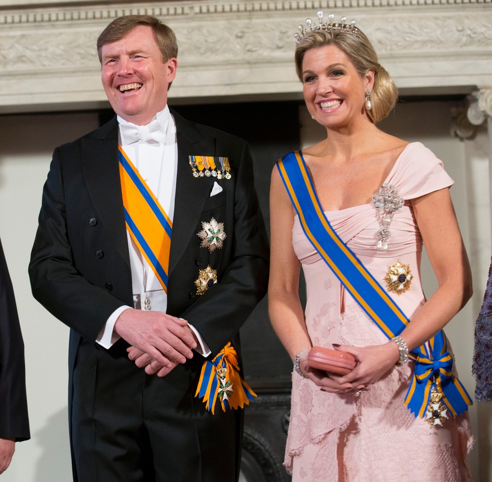 Król Willem-Alexander Orange-Nassaus oraz królowa Maxima