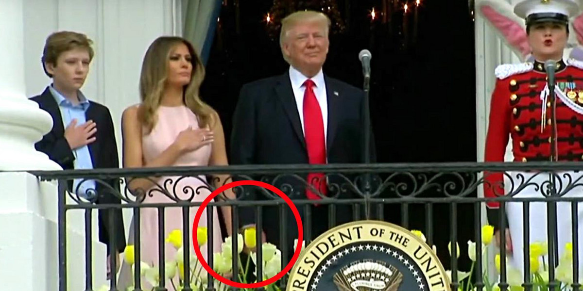Podczas uroczystości wielkanocnych Donald Trump zaliczył wpadkę