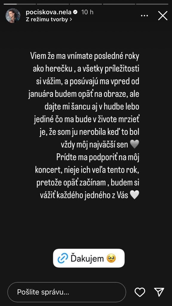 Nela posiela Slovákom odkaz.