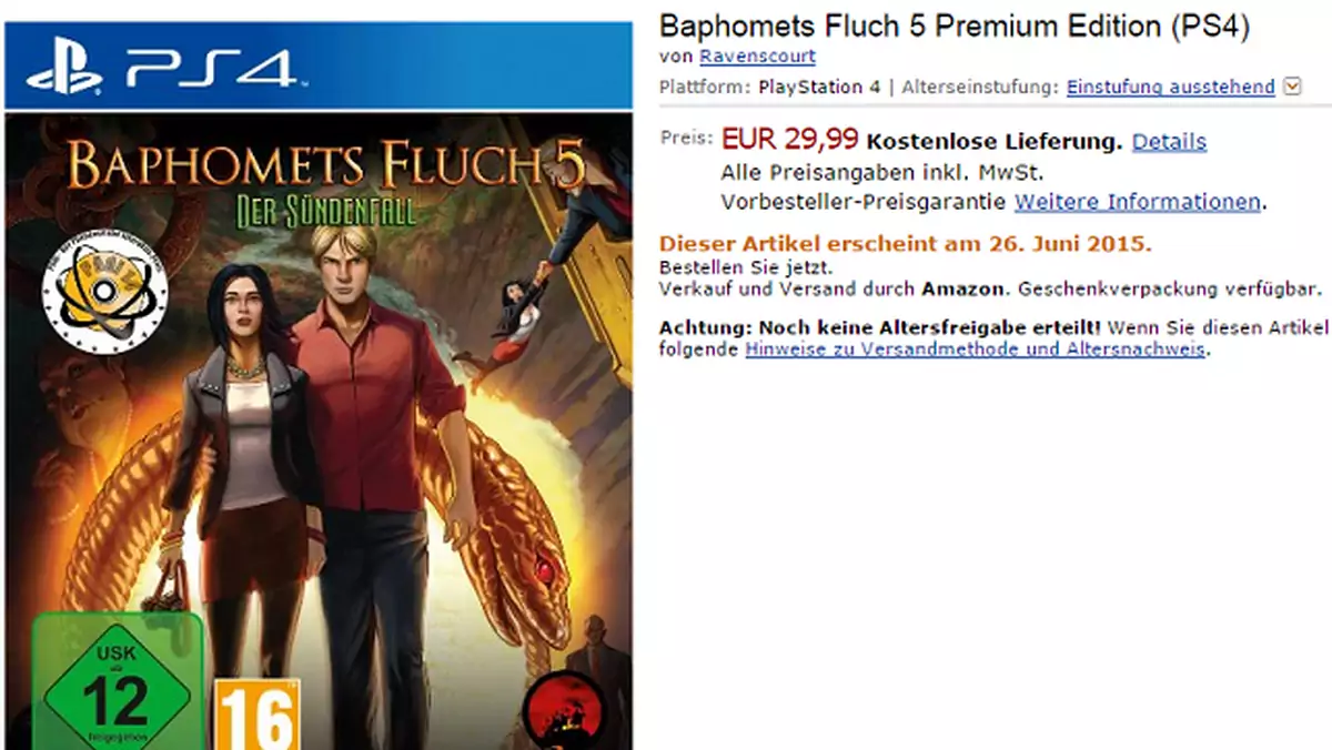 Baphomets Fluch 5 zmierza na PlayStation 4