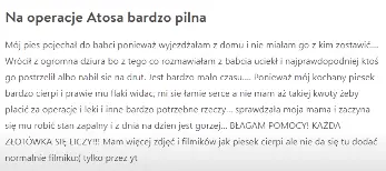 Zbiórka na operację Atosa / pomagam.pl