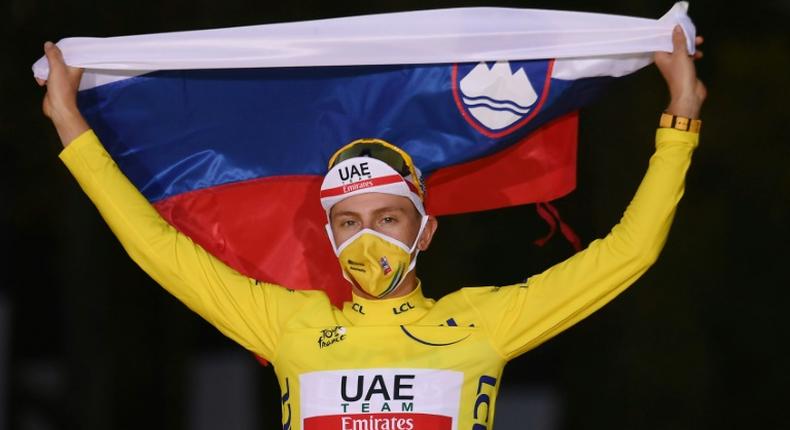 UAE Team Emirates' Slovenian rider Tadej Pogacar became his country's first Tour de France winner