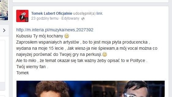 Tomasz Lubert na Facebooku