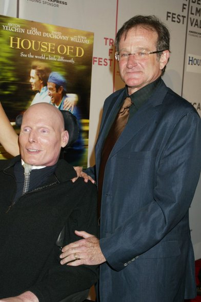 Christopher Reeve i Robin Williams na premierze filmu "House of D", maj 2004 r.