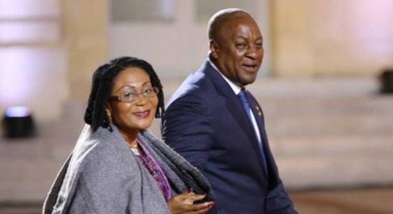 President Mahama and wife