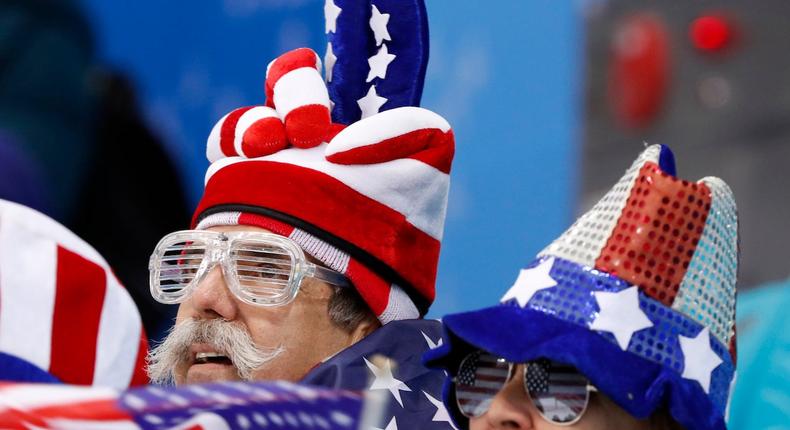 american flag fans olympics