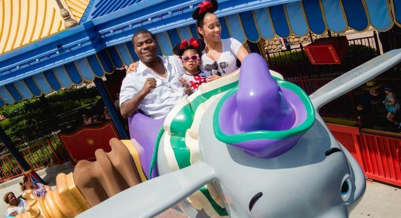 Tracy Morgan with fiancée Megan Wollover and their daughter, Maven