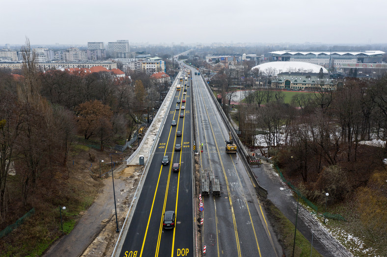 Nowy wiadukt Trasy Łazienkowskiej