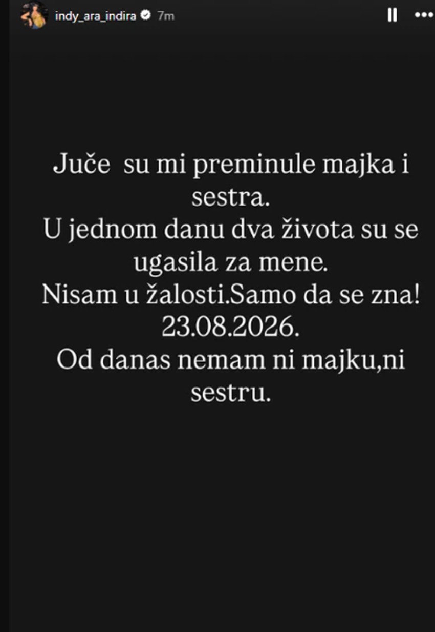 Prvo oglašavanje Edite Aradinović, obratila se Indi: "Žao mi je što to radi"
