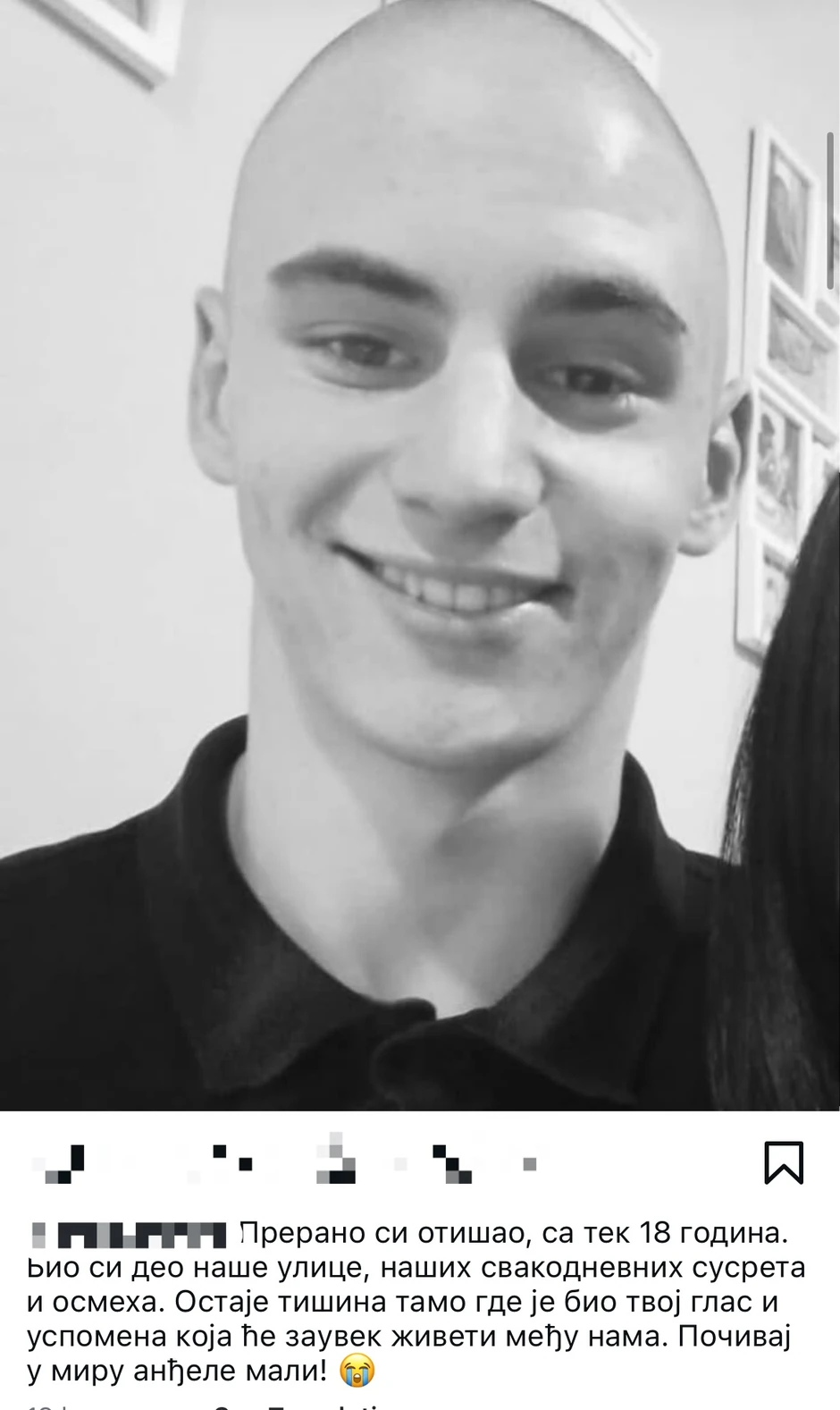 Poruke opraštanja od Nenada koji je ubijen u Tovariševu