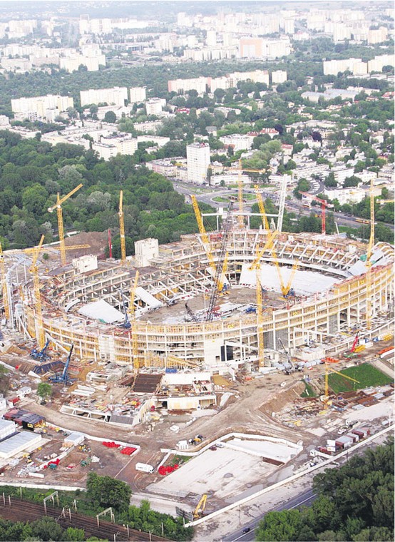 Stadion w Warszawie zostanie ukończony w połowie przyszłego roku Fot. Paweł Mamcarz/Forum