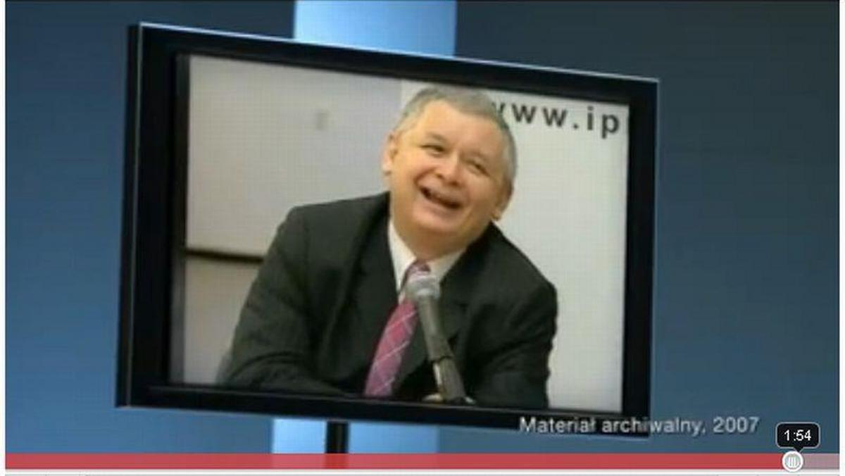 Jarosław Kaczyński w spocie PO śmiech