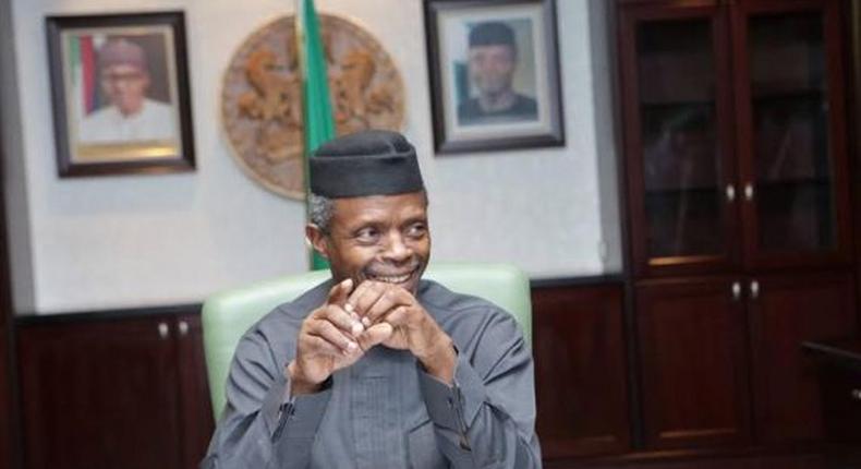 Vice President, Yemi Osinbajo spends first day in Aso Rock office