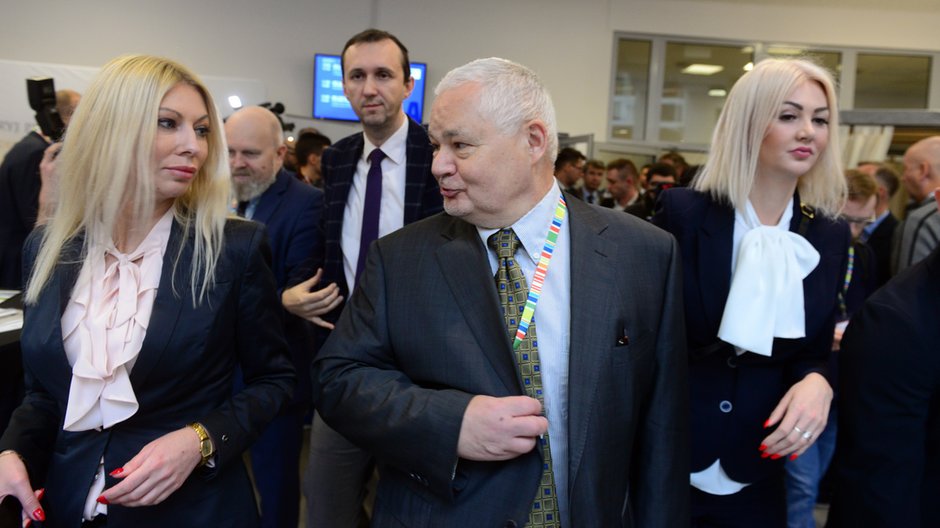 (od lewej) Kamila Sukiennik, Adam Glapiński i Martyna Wojciechowska. 2018 r.