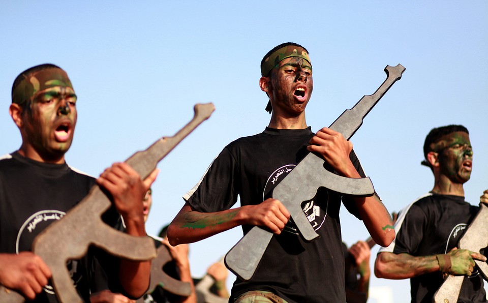 MIDEAST PALESTINIANS MILITARY (Military summer camp in the West Bank)