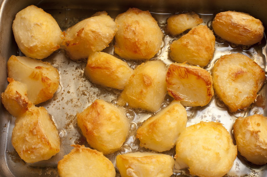 Cooking potatoes in an extremely hot fat gives them their great taste.