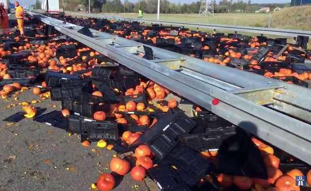 Dynie zablokowały autostradę A2. Co poszło nie tak? Zobacz ZDJĘCIA i wideo