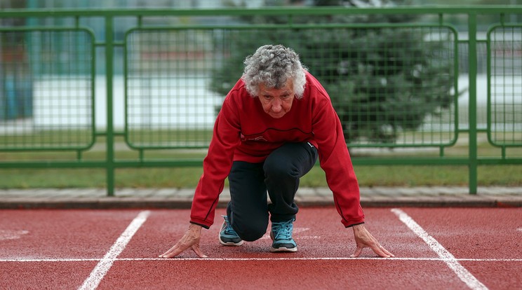 Marika korában a rajt-pozíciót kevesen tudnák felvenni, hát még futni is utána! / Fotó: Zsolnai Péter