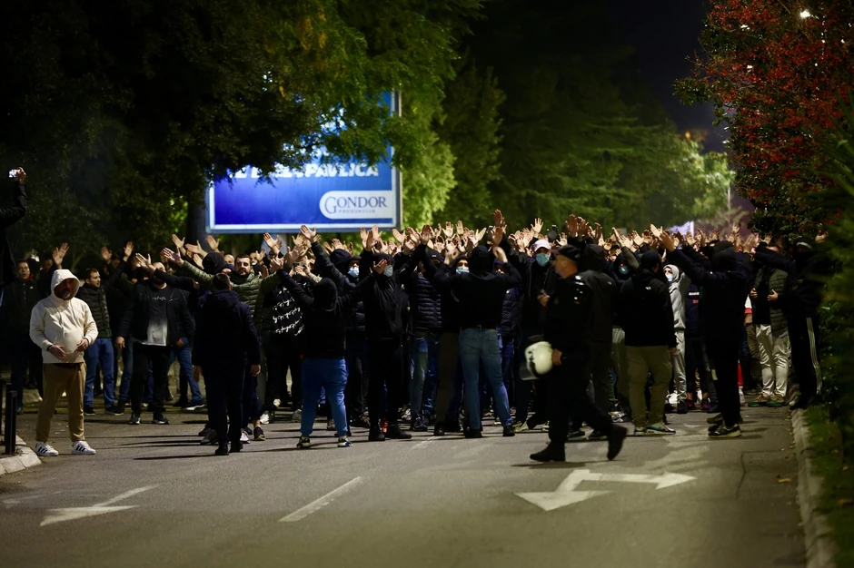 Protest ispred zgrade Vlade u Podgorici,