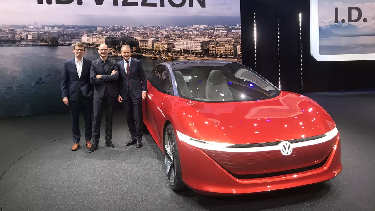 Volkswagen podczas salonu samochodowego w Genewie 2018