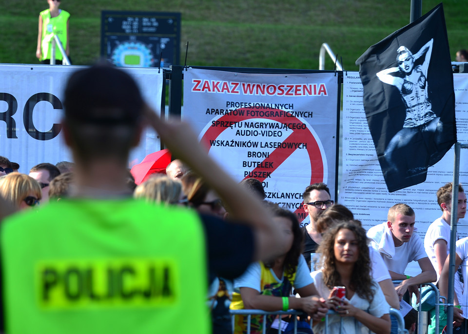 Przed koncertem Madonny na Stadionie Narodowym w Warszawie (fot. PAP/Jacek Turczyk)