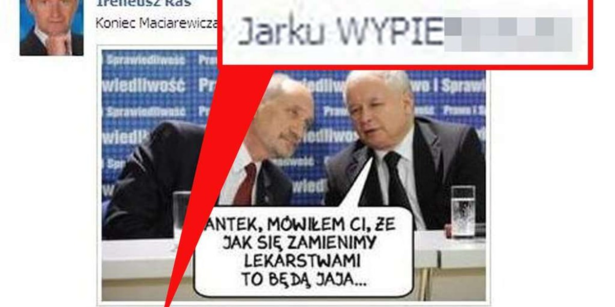 Poseł PO używa sobie "Jarku wypier..."