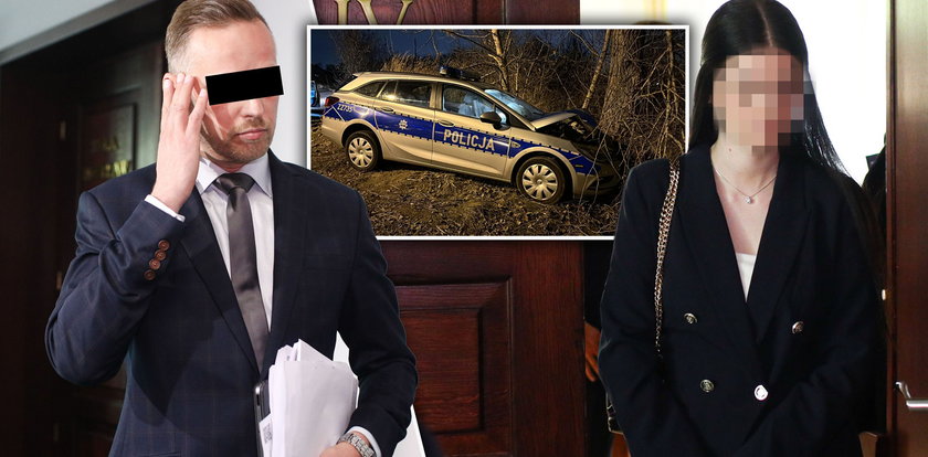 Wieźli nastolatki do lasu, rozbili radiowóz na drzewie. Obrońca policjanta: sytuacja wyglądała inaczej