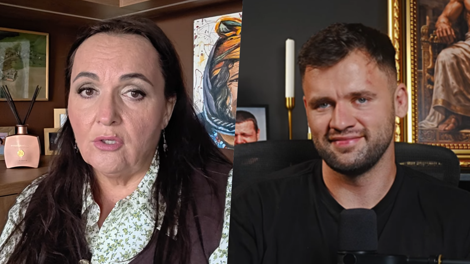 Moderátorka a herečka Renáta Názlerová a kontroverzný influencer Filip Sulík. 
