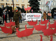 "Stop rzezi dzików". Manifestacja pod Ministerstwem Rolnictwa