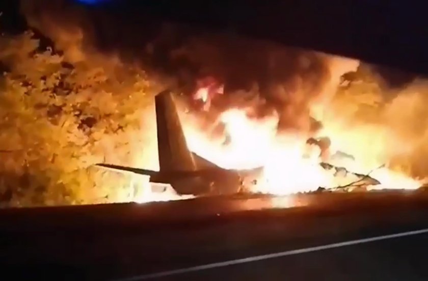 Antonov AN-26 plane crash in Kharkiv Region