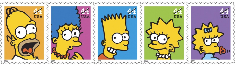 USA SIMPSONS STAMPS HANDOUT