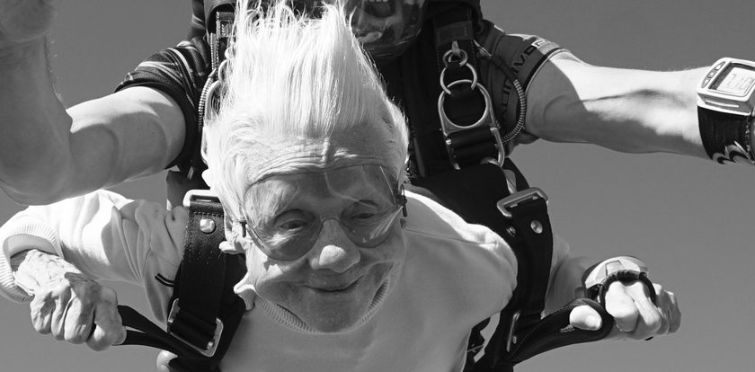 Dopiero co pobiła rekord Guinnessa w skoku ze spadochronem... Nie żyje 104-letnia Dorothy Hoffner
