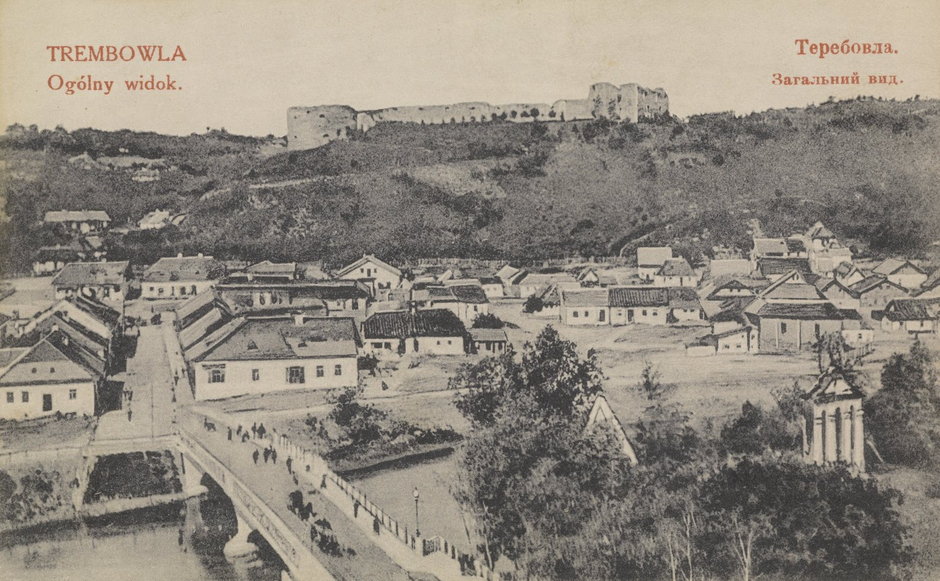 Trembowla widok miasta i zamku z ok. 1902-1910 r.