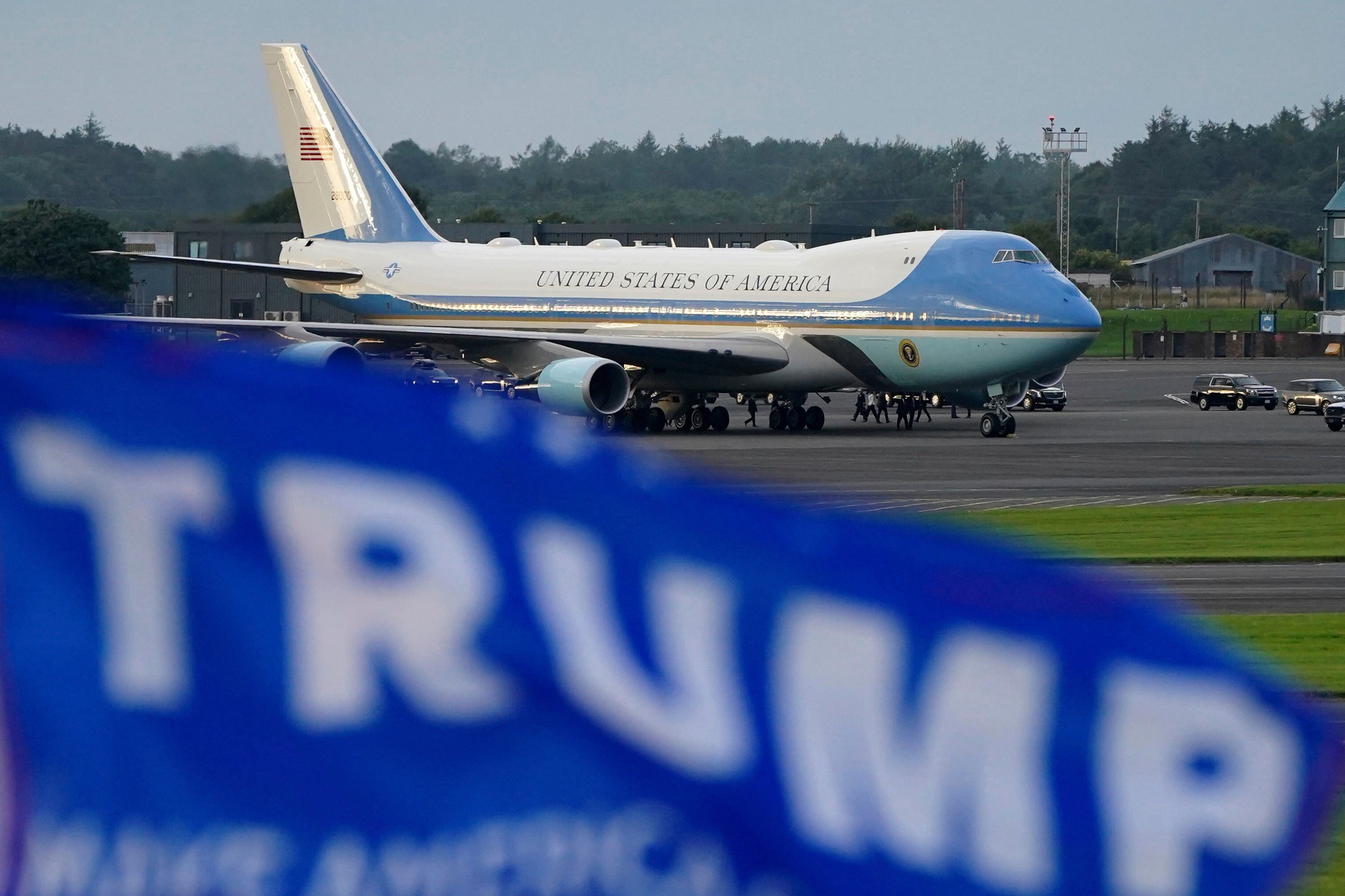 Prezident USA Donald Trump v Škótsku.