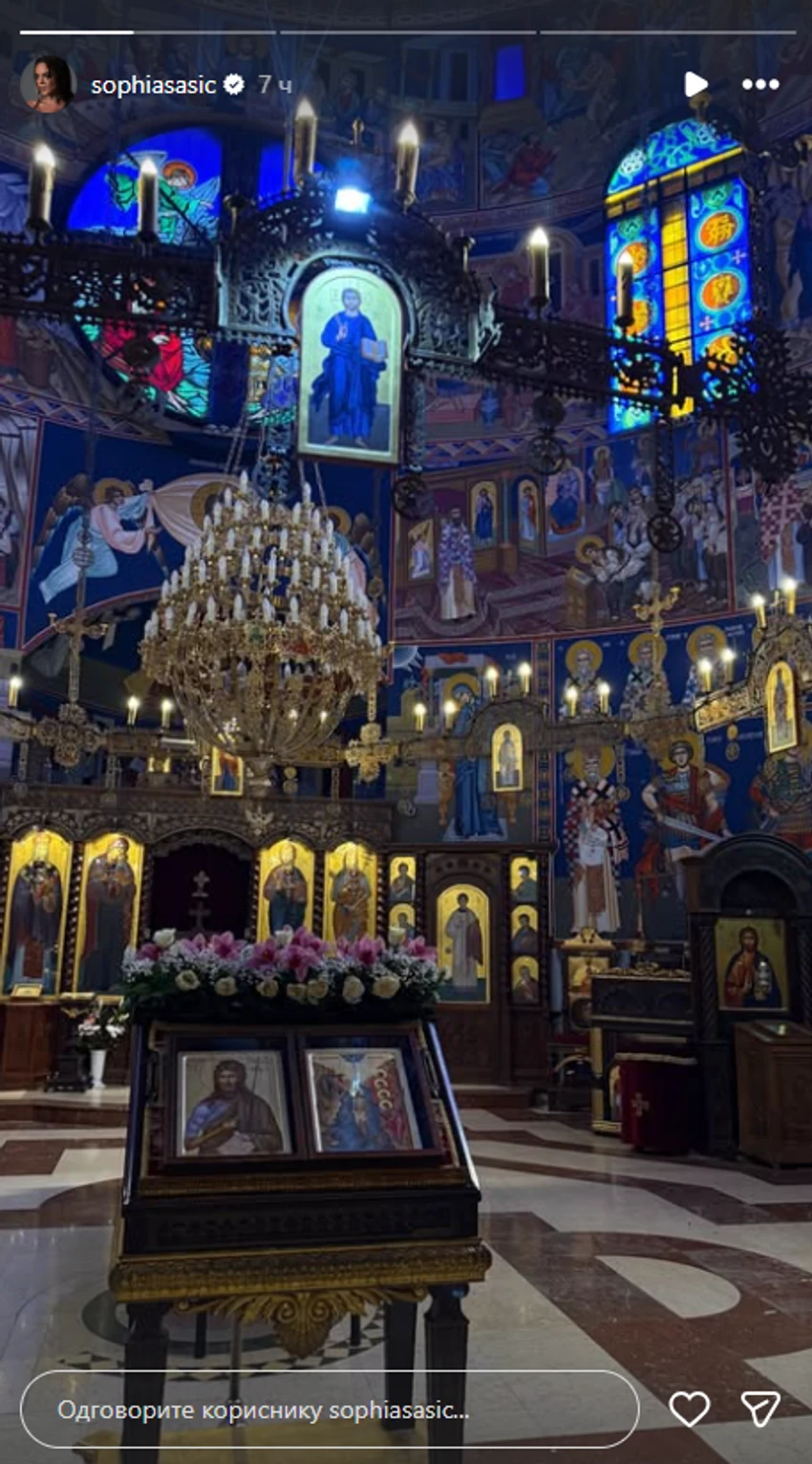 Sofija Šašić u crkvi