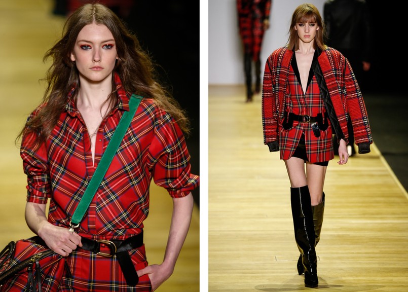 Stylizacje na święta Bożego Narodzenia: czerwień i kratka