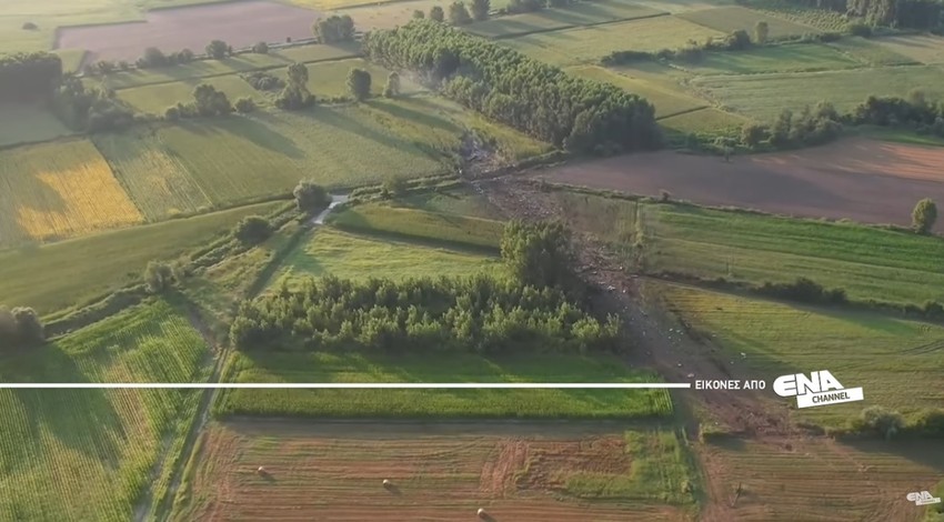 Snimak pada aviona u Grčkoj iz drona