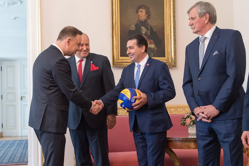 Prezydent Andrzej Dudy spotkał się w z trenerem Ferdinando De Giorgim