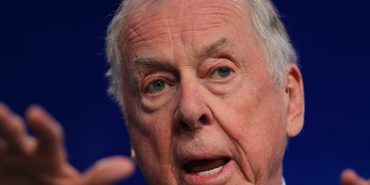 Energy entrepreneur T. Boone Pickens takes part in the panel discussion "The End of Energy Scarcity?" at the Milken Institute Global Conference in Beverly Hills, California.