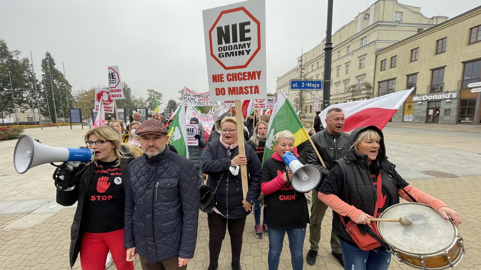 Protest mieszkańców gminy Chełm